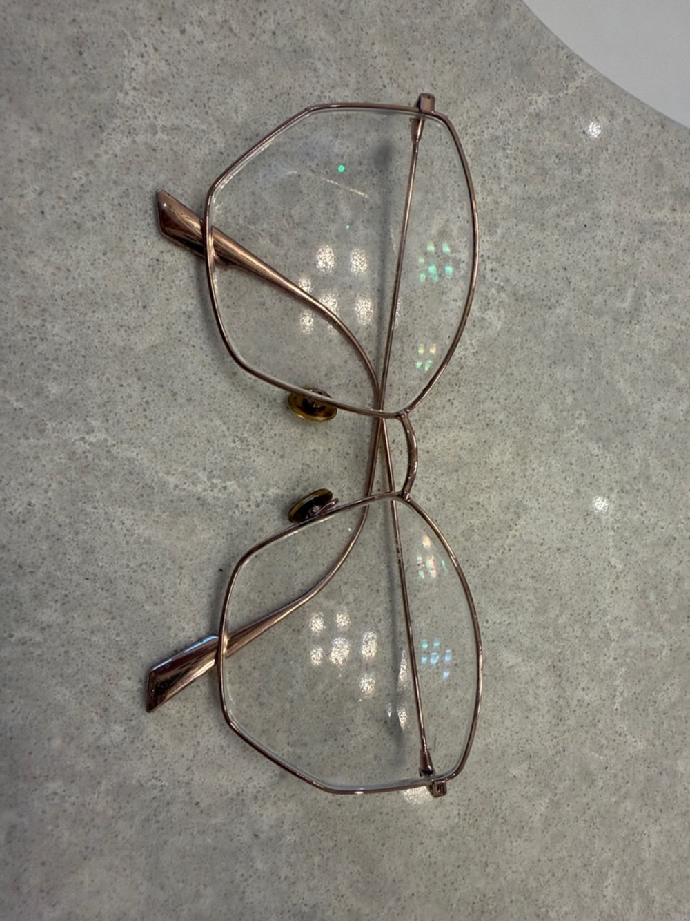 Dior Rose Gold Wireframe Eyeglasses
